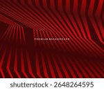 Luxurious abstract vector with crimson and fiery red geometric stripes creates a dynamic visual effect ideal for digital backgrounds, presentations or modern design elements.