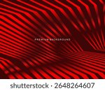 Luxurious abstract vector with crimson and fiery red geometric stripes creates a dynamic visual effect ideal for digital backgrounds, presentations or modern design elements.