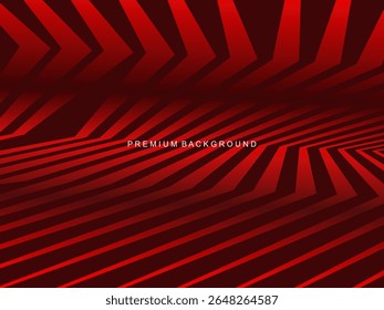 Luxurious abstract vector with crimson and fiery red geometric stripes creates a dynamic visual effect ideal for digital backgrounds, presentations or modern design elements.