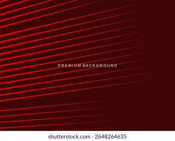 Luxurious abstract vector with crimson and fiery red geometric stripes creates a dynamic visual effect ideal for digital backgrounds, presentations or modern design elements.