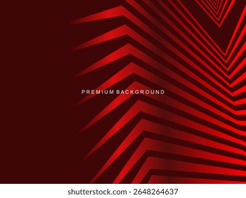 Luxurious abstract vector with crimson and fiery red geometric stripes creates a dynamic visual effect ideal for digital backgrounds, presentations or modern design elements.