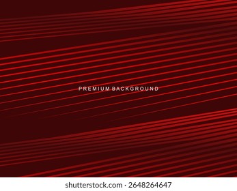 Luxurious abstract vector with crimson and fiery red geometric stripes creates a dynamic visual effect ideal for digital backgrounds, presentations or modern design elements.