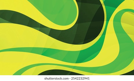 Luxurious abstract wallpaper in yellow and green tones. Excellent background for designing pages in social networks, posters, presentations, outdoor advertising and your other projects. Vector.