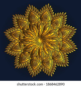 luxurious arabic style floral pattern texture design background and decorative ornament mandala design with golden color