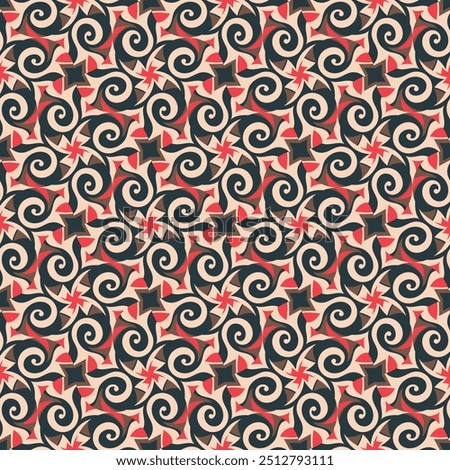Luxurious art seamless pattern. Overlapping art forms, stripes, polygons, segments are grouped and arranged in a certain order. Vector. 