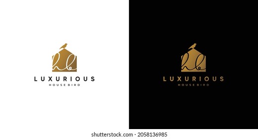 Luxurious and attractive birdhouse logo design