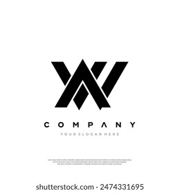 Luxurious AW lettering with gold accents, perfect for premium branding and elegant designs.
