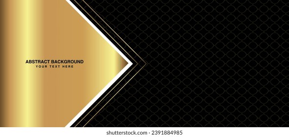 luxurious Background Abstract design free vector illustration, creative black  Golden Background Template, 