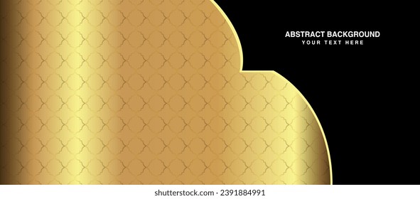 luxurious Background Abstract design free vector illustration, creative black  Golden Background Template, 