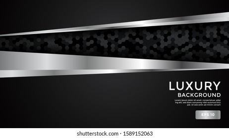 Luxurious background combine with silver lines and textured background. Overlap layer. Eps 10