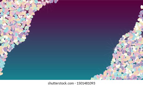 Luxurious Background with Confetti of Glitter Particles. St. Valentine Day. Christmas pattern. Light Spots. Explosion of Confetti. Glitter Vector Illustration. Design for Magazine.
