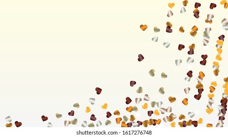 Luxurious Background with Confetti of Glitter Particles. St. Valentine Day. Christmas pattern. Light Spots. Explosion of Confetti. Glitter Vector Illustration. Design for Template.