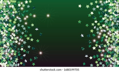 Luxurious Background with Confetti of Glitter Particles. Sparkle Lights Texture. Disco pattern. Light Spots. Star Dust. Explosion of Confetti. Design for Card.