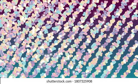 Luxurious Background with Confetti of Glitter Particles. St. Valentine Day. Anniversary pattern. Light Spots. Explosion of Confetti. Glitter Vector Illustration. Design for Card.