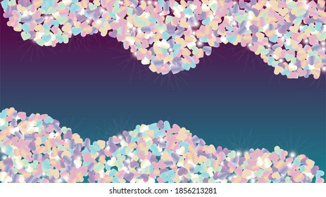 Luxurious Background with Confetti of Glitter Particles. St. Valentine Day. Party pattern. Light Spots. Explosion of Confetti. Glitter Vector Illustration. Design for Card.
