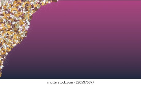 Luxurious Background with Confetti of Glitter Particles. St. Valentine Day. Party pattern. Light Spots. Explosion of Confetti. Glitter Vector Illustration. Design for Poster.