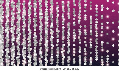 Luxurious Background with Confetti of Glitter Particles. Sparkle Lights Texture. Christmas pattern. Light Spots. Star Dust. Explosion of Confetti. Design for Template.