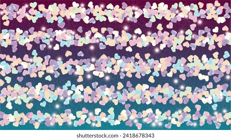 Luxurious Background with Confetti of Glitter Particles. St. Valentine Day. Disco pattern. Light Spots. Explosion of Confetti. Glitter Vector Illustration. Design for Flyer.