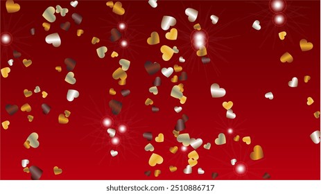 Luxurious Background with Confetti of Glitter Particles. St. Valentine Day. Holiday pattern. Light Spots. Explosion of Confetti. Glitter Vector Illustration. Design for Magazine.