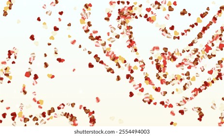 Luxurious Background with Confetti of Glitter Particles. St. Valentine Day. Party pattern. Light Spots. Explosion of Confetti. Glitter Vector Illustration. Design for Magazine.