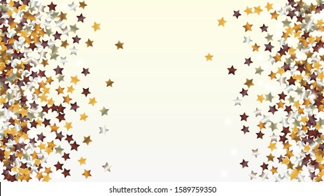 Luxurious Background with Confetti of Glitter Star Particles. Sparkle Lights Texture. Disco pattern. Light Spots. Star Dust. Christmass Design. Explosion of Confetti. Design for Magazine.
