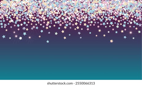 Luxurious Background with Confetti of Glitter Star Particles. Sparkle Lights Texture. Anniversary pattern. Light Spots. Star Dust. Christmass Design. Explosion of Confetti. Design for Card.