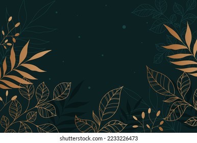 luxurious background with floral motifs on a dark background