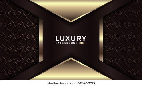 luxurious background with gold color and texture. Overlap layer. Eps 10