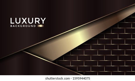 luxurious background with gold color and texture. Overlap layer. Eps 10