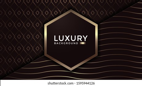 luxurious background with gold color and texture. Overlap layer. Eps 10