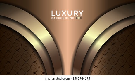 luxurious background with gold color and texture. Overlap layer. Eps 10