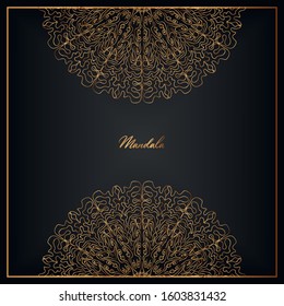Luxurious background with a luxurious golden mandala