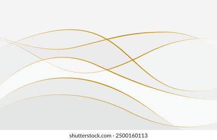Luxurious background material made of abstract gold wavy lines