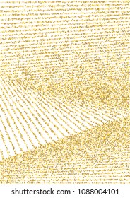 Luxurious background with shiny golden confetti dots, yellow round sequins. Curved lines of golden sand on a white background. Abstract vector pattern, element for design.