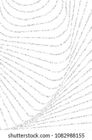 Luxurious background with shiny silver confetti dots, shiny round sparkles. Curved lines from silvery sand on a white background. Abstract vector pattern, element for design.
