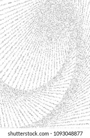 Luxurious background with shiny silver confetti dots, shiny round sparkles. Curved lines from silvery sand on a white background. Abstract vector pattern, element for design.