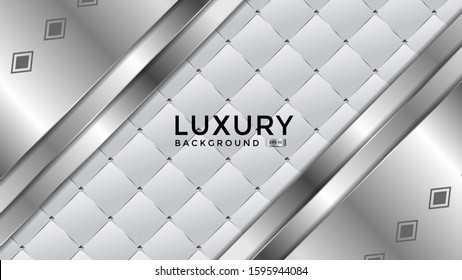 luxurious background with silver color and texture. Overlap layer. Eps 10