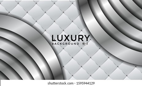 luxurious background with silver color and texture. Overlap layer. Eps 10