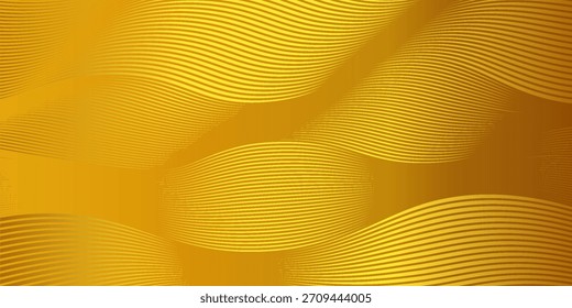Fondo lujoso con Elementos ondulados de la línea del oro