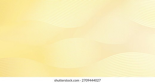 Luxurious Background with Wavy Gold Line Elements