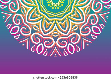 Luxurious batik flower line art pattern of indonesian culture traditional caleidoscope	