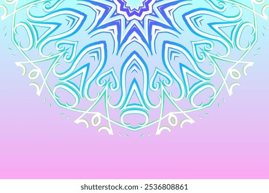 Luxurious batik flower line art pattern of indonesian culture traditional caleidoscope	