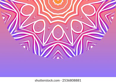 Luxurious batik flower line art pattern of indonesian culture traditional caleidoscope	