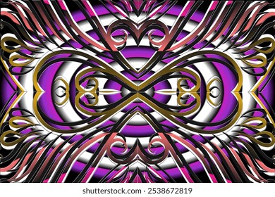 Luxurious batik flower line art pattern of indonesian culture traditional background