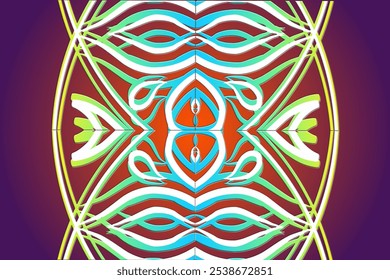 Luxurious batik flower line art pattern of indonesian culture traditional background
