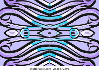Luxurious batik flower line art pattern of indonesian culture traditional background