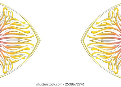 Luxurious batik flower line art pattern of indonesian culture traditional background
