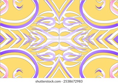 Luxurious batik flower line art pattern of indonesian culture traditional background