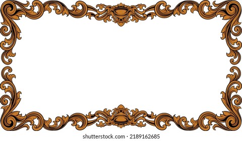 Luxurious and beautiful classic style vector greeting card design