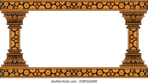 Luxurious and beautiful classic style vector greeting card design